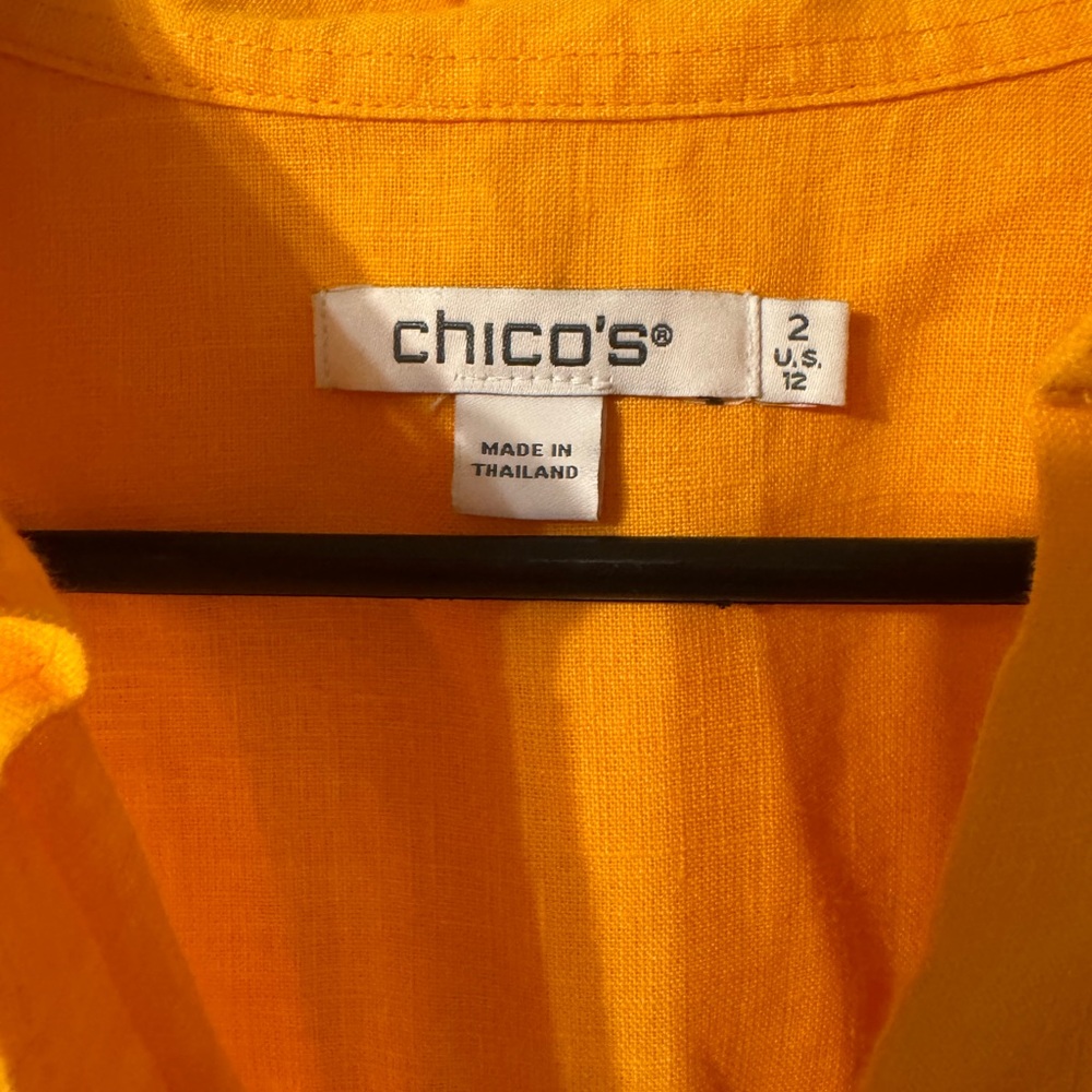 Orange Button-Up Top - Picture 2 of 3